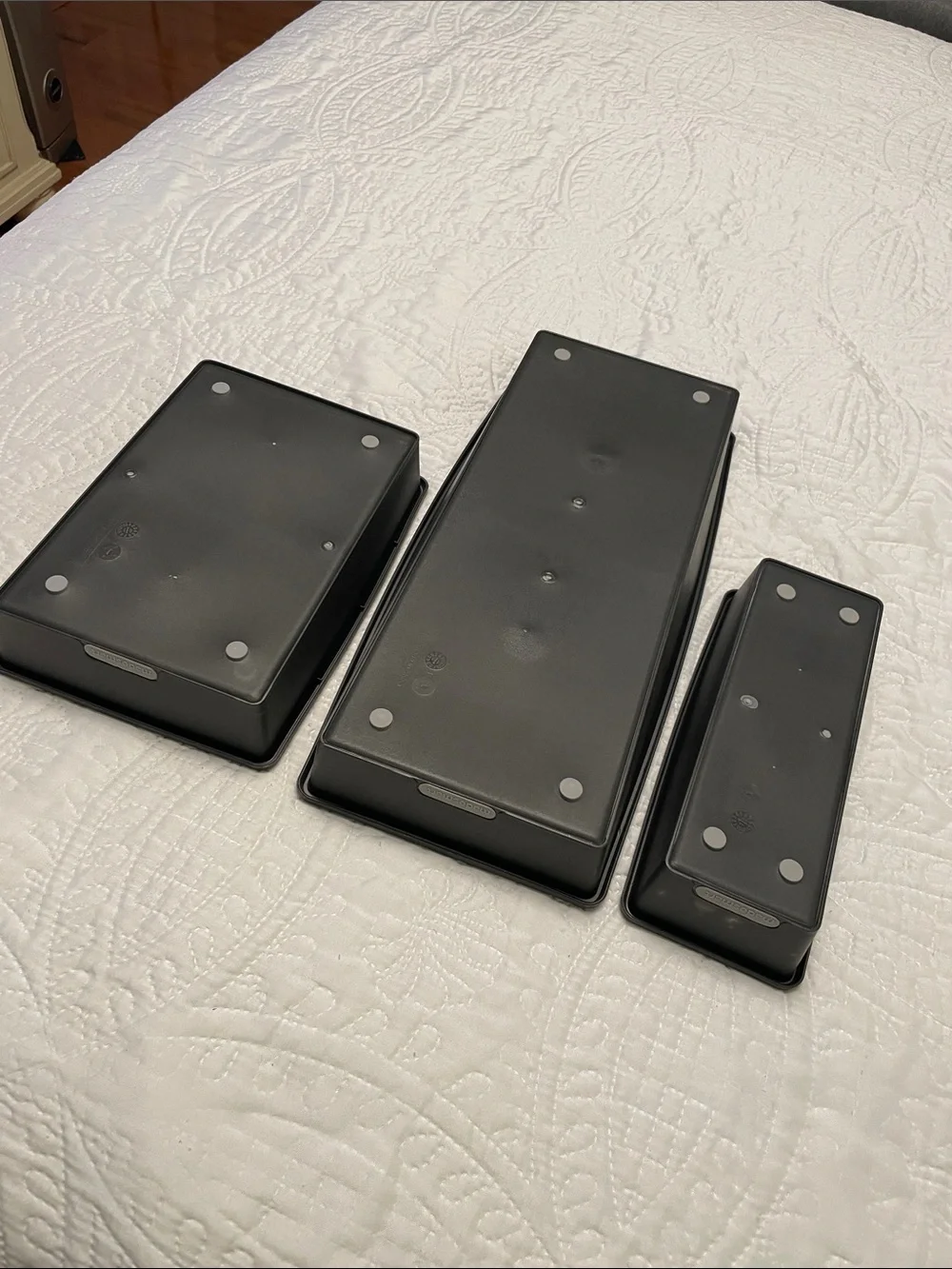 Set of 3 MADESMART Gray Drawer Organizers Bins Lightly Used Great Condition